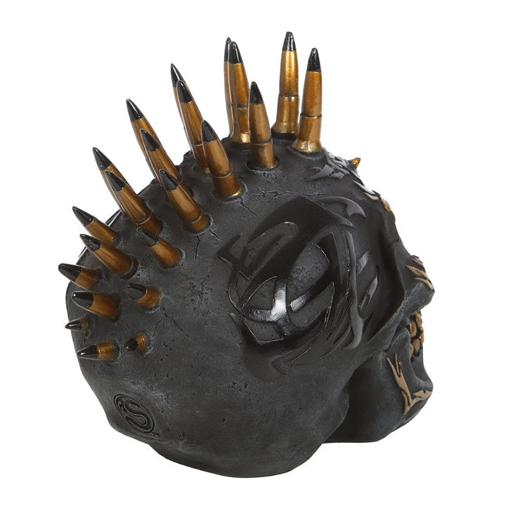 Black Gold Skull Ornament by Spiral Direc